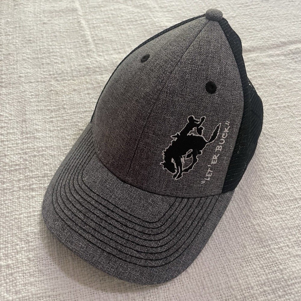 Pendleton Round Up snapback "Let'er Buck" Mesh‎ Trucker Hat Gray adjustable